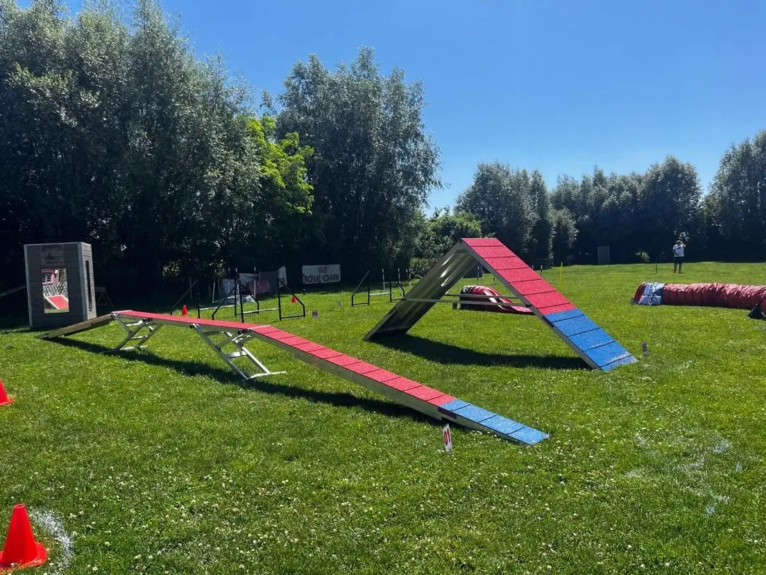 Terrain du CEC Sailly-sur-la-Lys aménagé pour les activités canines